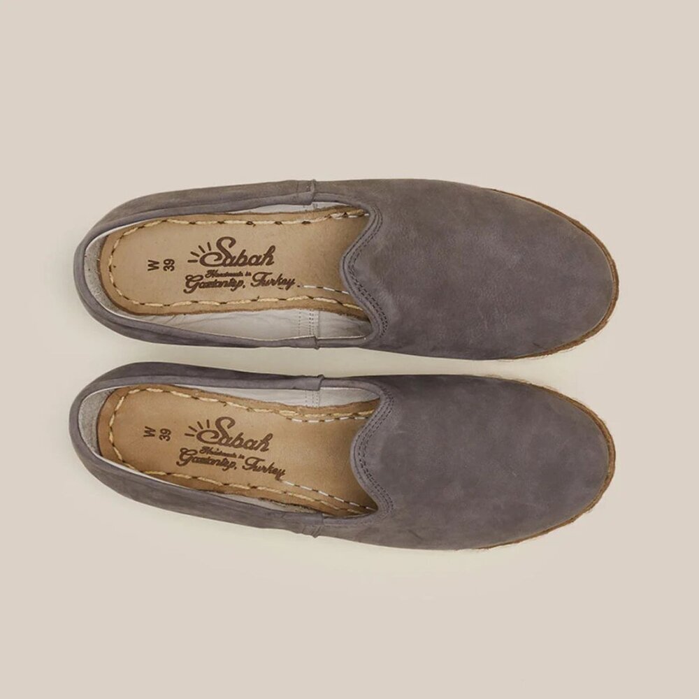 Sabah Women's Gray Slip-On Flats
